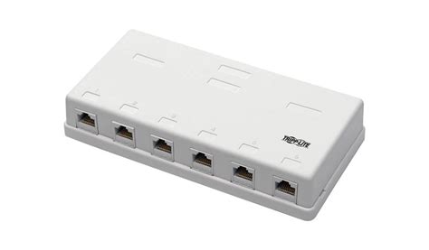 wall mount 6 port ethernet junction box|Eaton Tripp Lite Series Pre Configured Unshielded Cat6 6 Port .